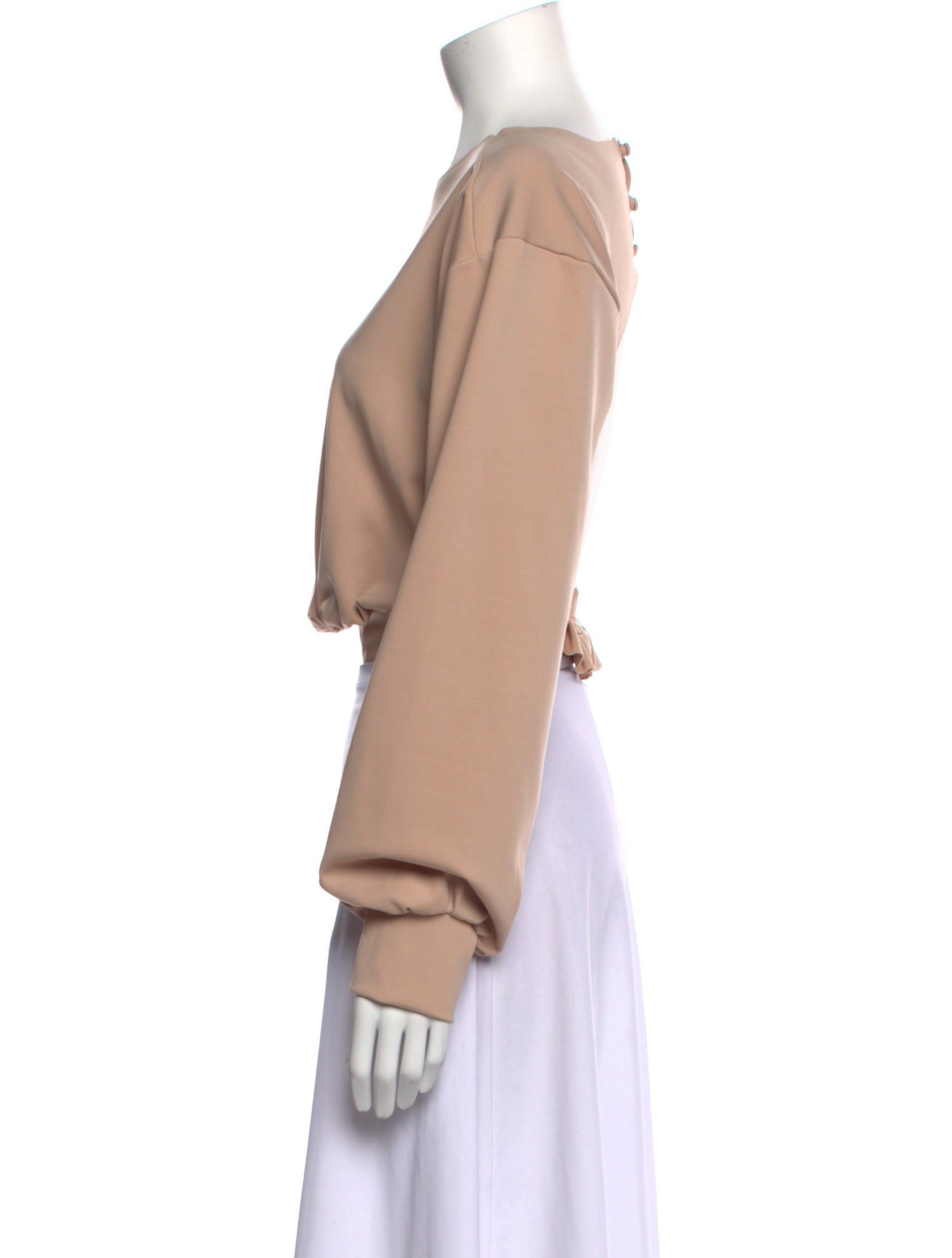 Agua Bendita Crew Neck Long Sleeve Crop Top w/ Tags