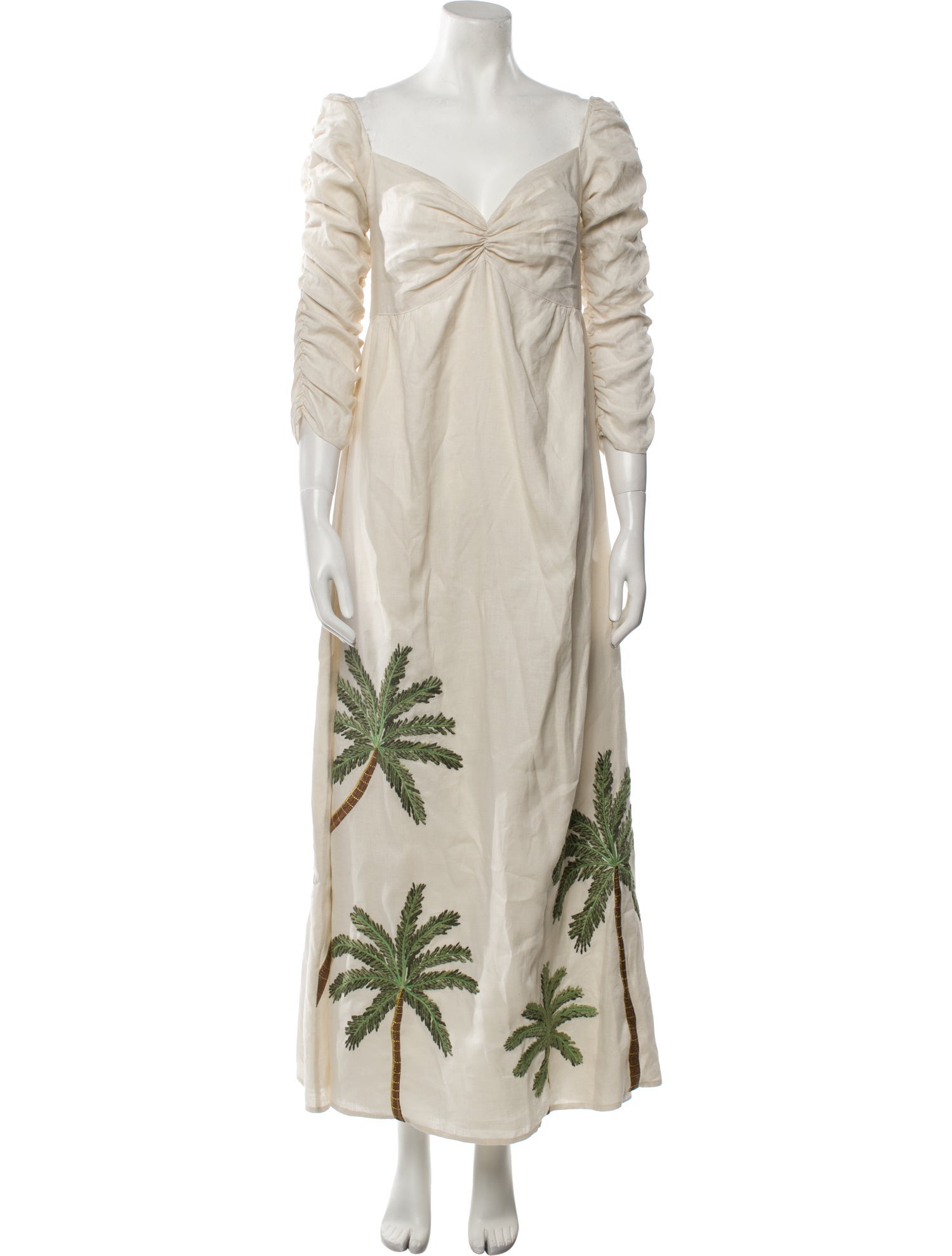 Agua Bendita Linen Long Dress