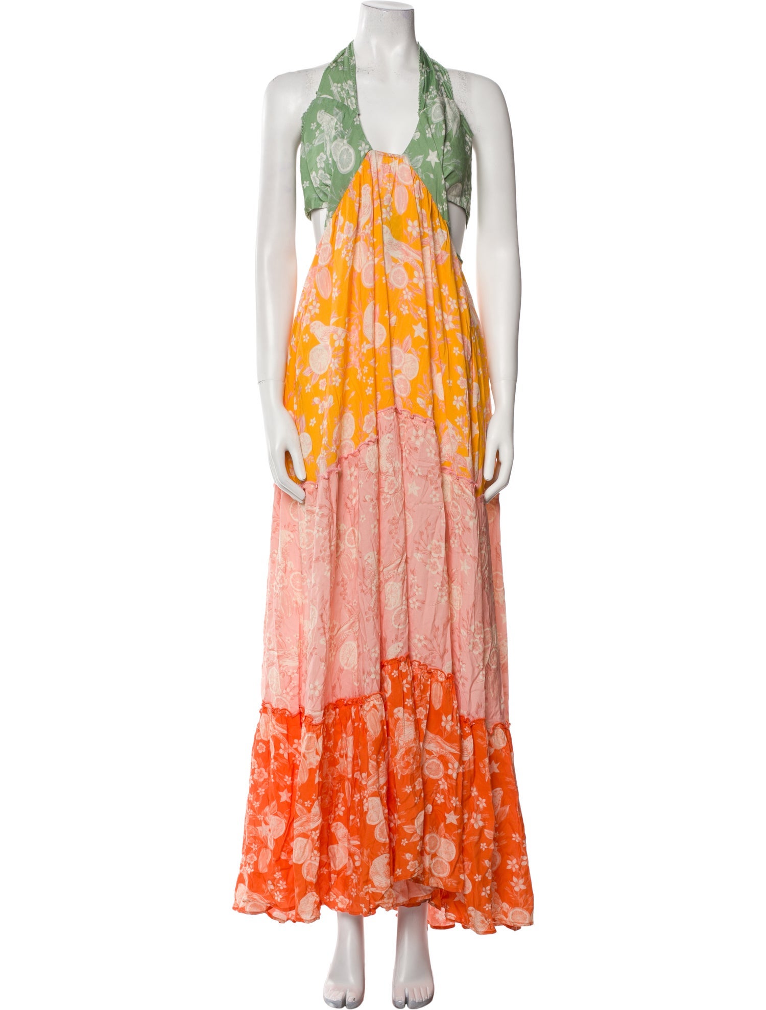 Agua Bendita Printed Long Dress