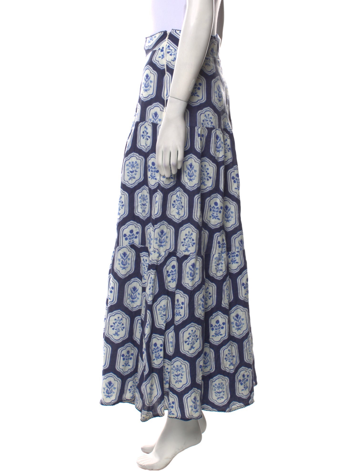 Agua Bendita Linen Long Skirt