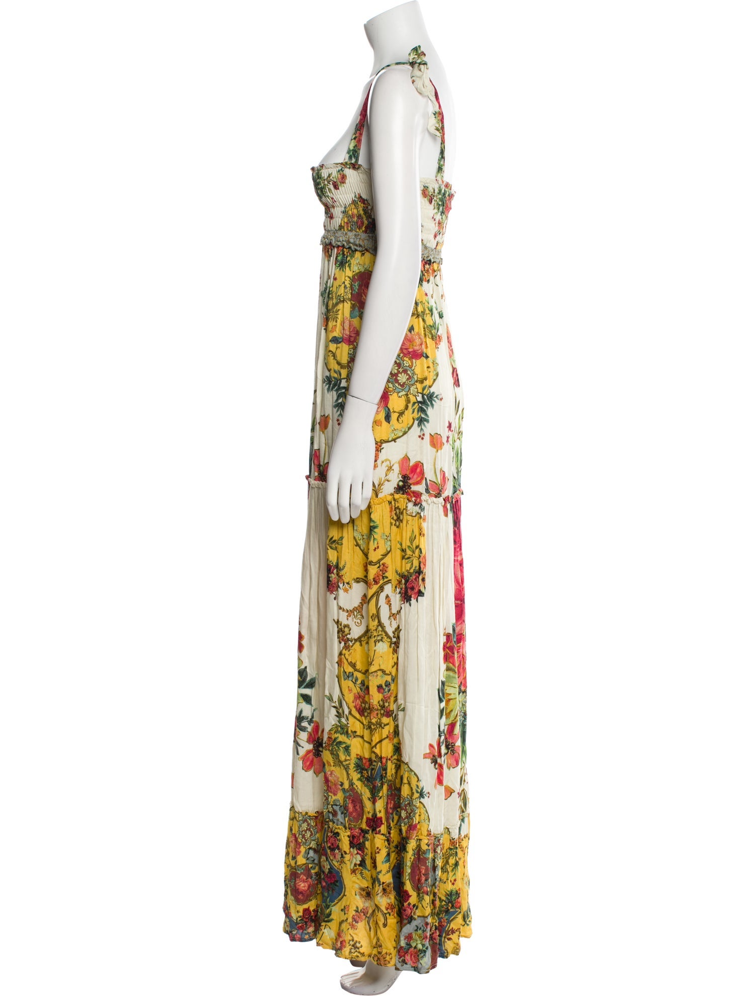 Agua Bendita Floral Print Long Dress