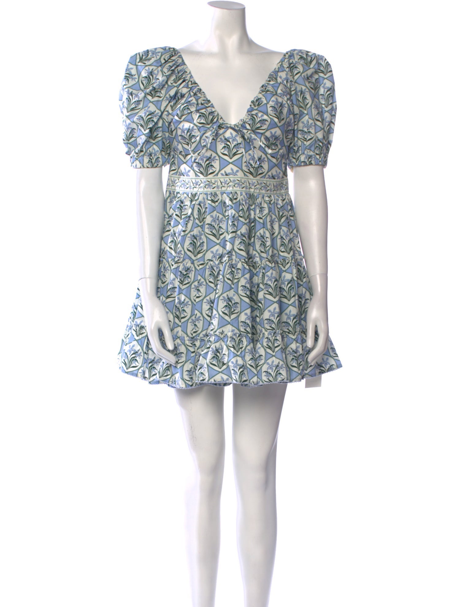 Agua Bendita Printed Mini Dress