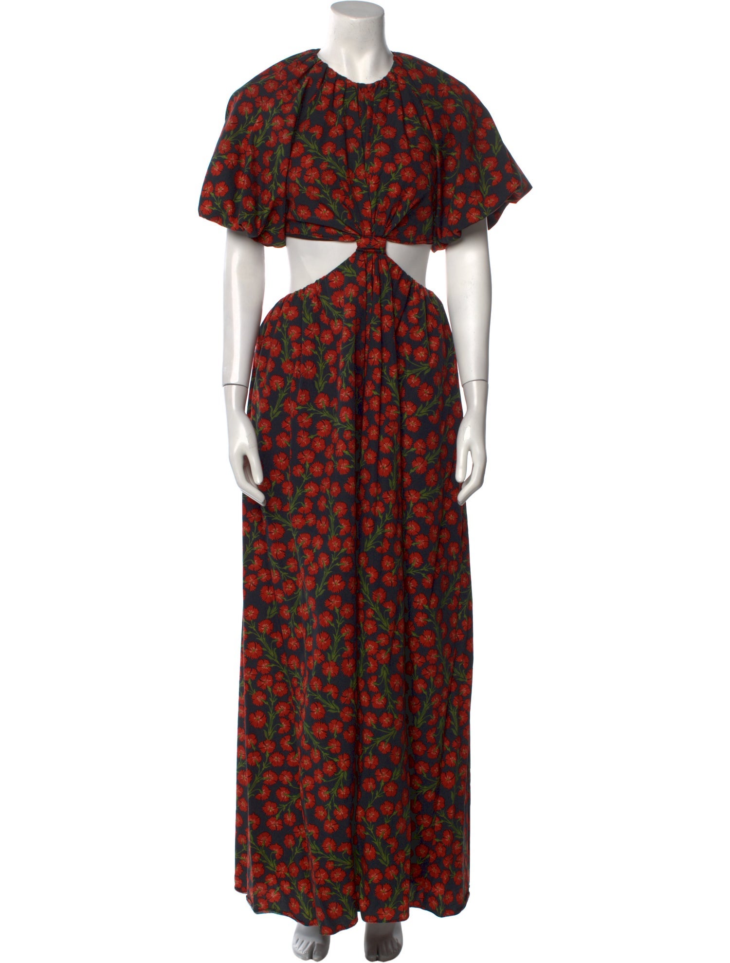 Agua Bendita Floral Print Long Dress