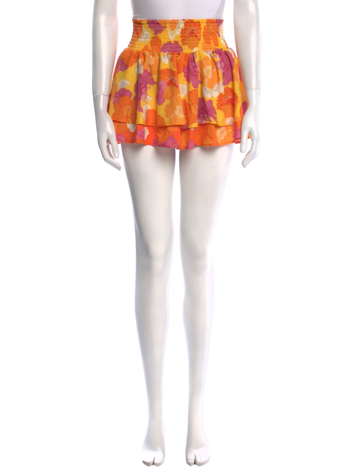 Agua Bendita Floral Print Mini Skirt w/ Tags