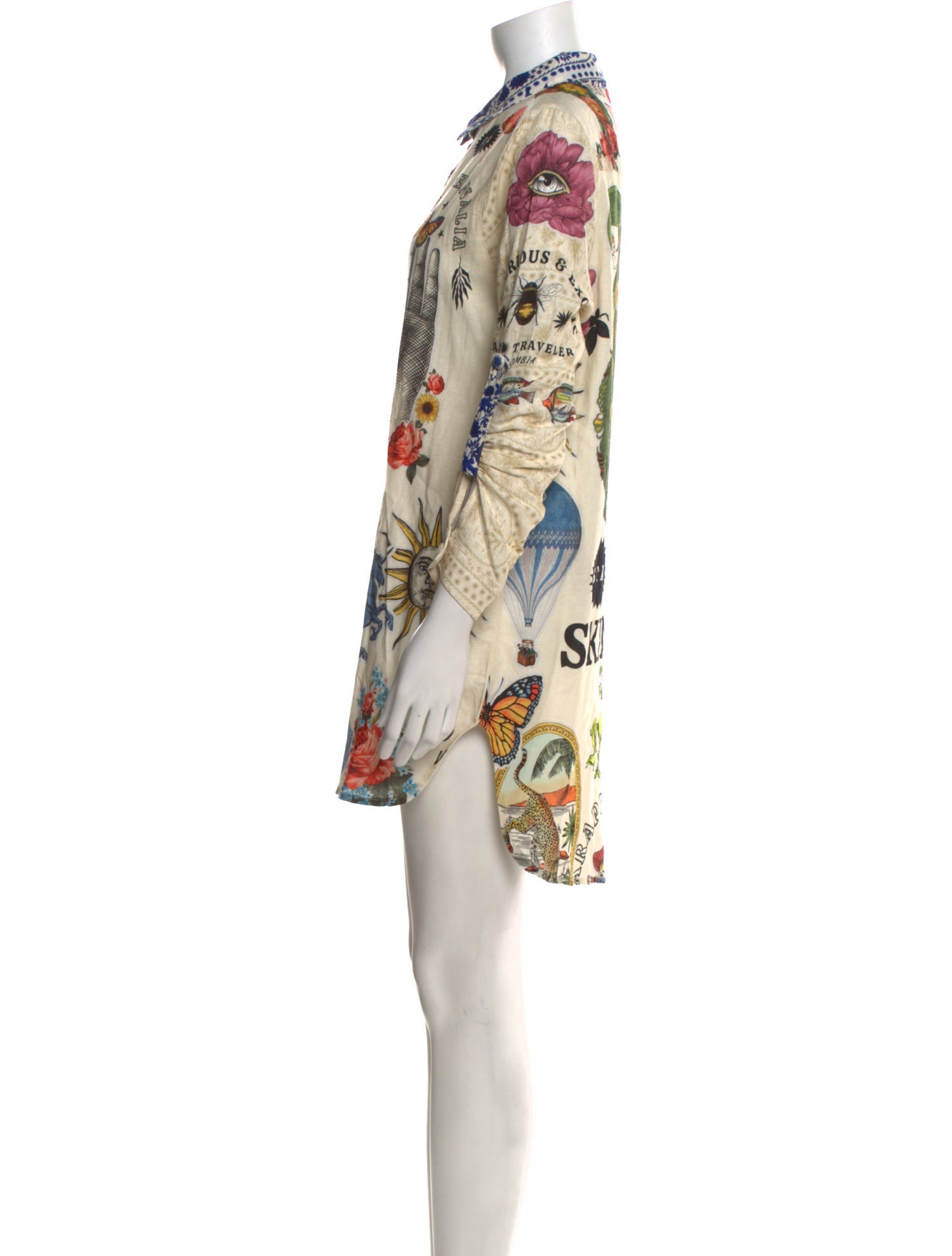 Agua Bendita Printed Mini Dress