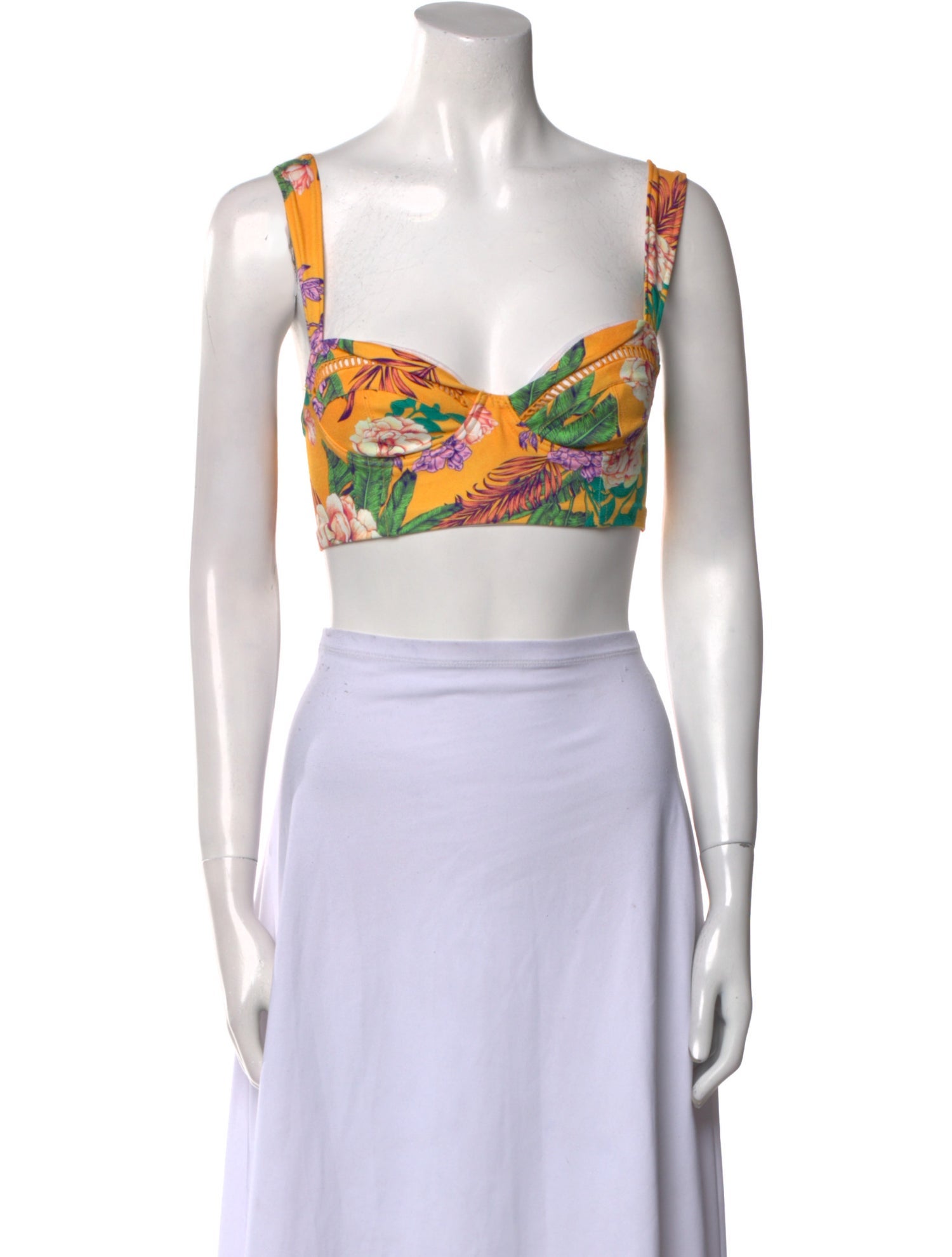 Agua Bendita Printed Cropped Top w/ Tags w/ Tags