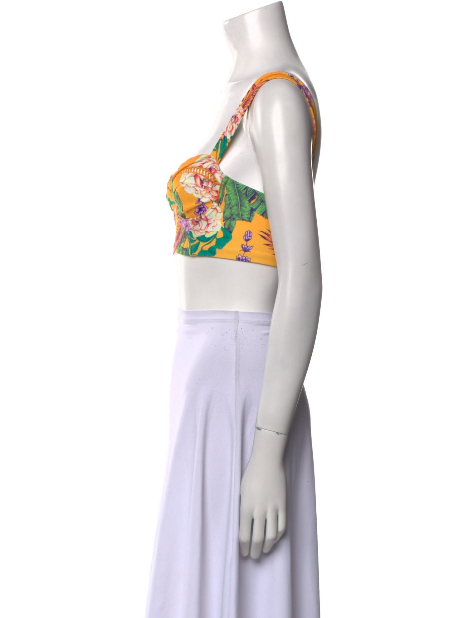 Agua Bendita Printed Cropped Top w/ Tags w/ Tags