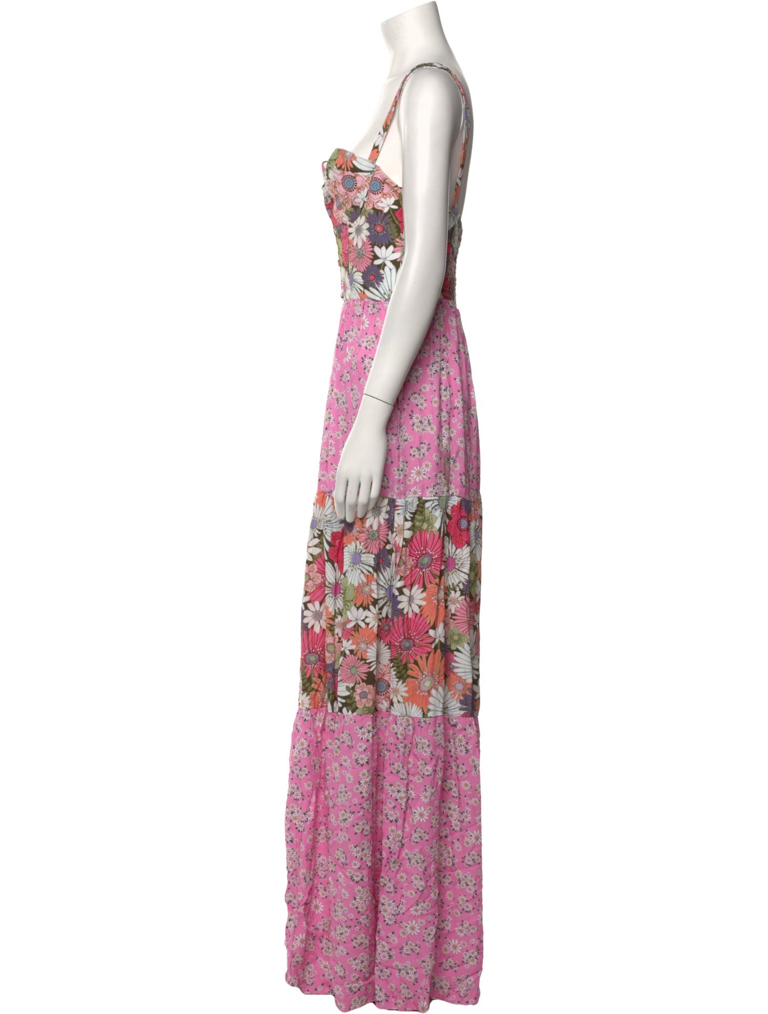 Agua Bendita Floral Print Long Dress
