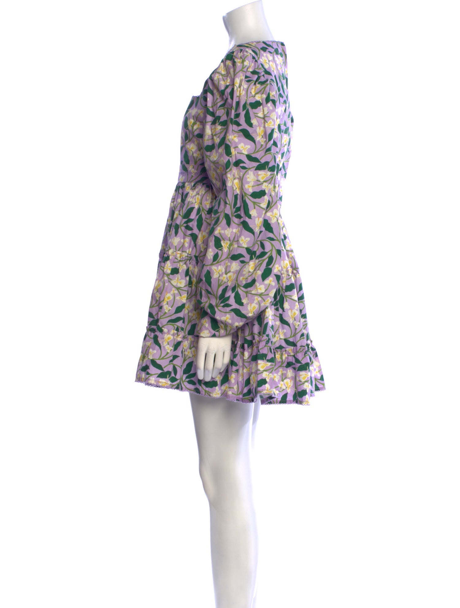 Agua Bendita Floral Print Mini Dress