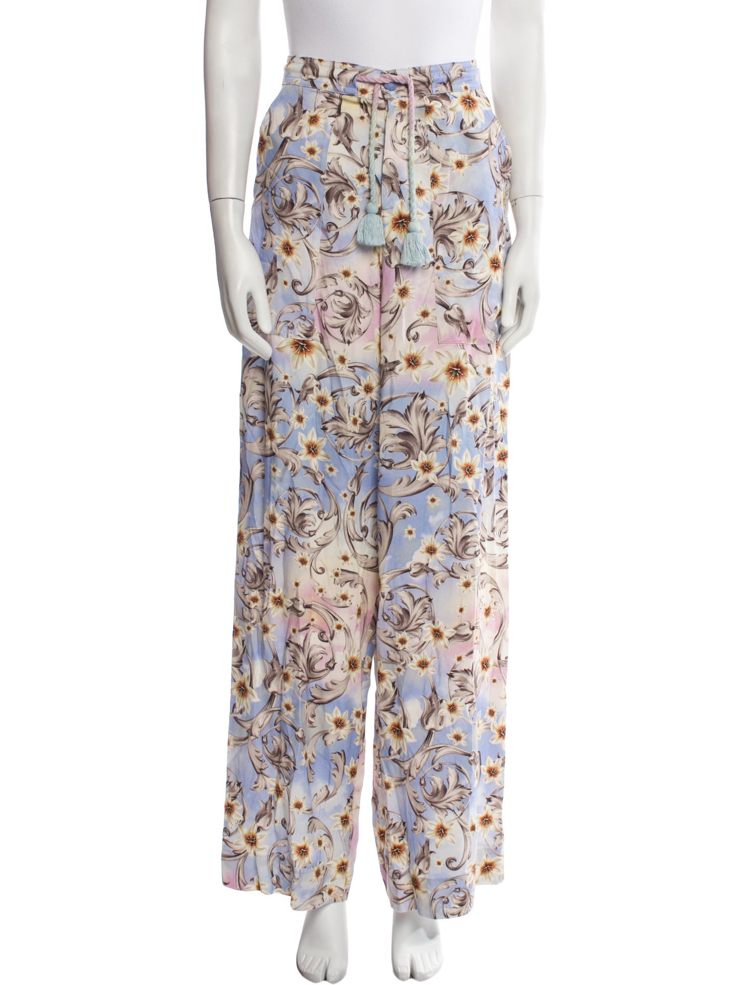 Agua Bendita Printed Wide Leg Pants