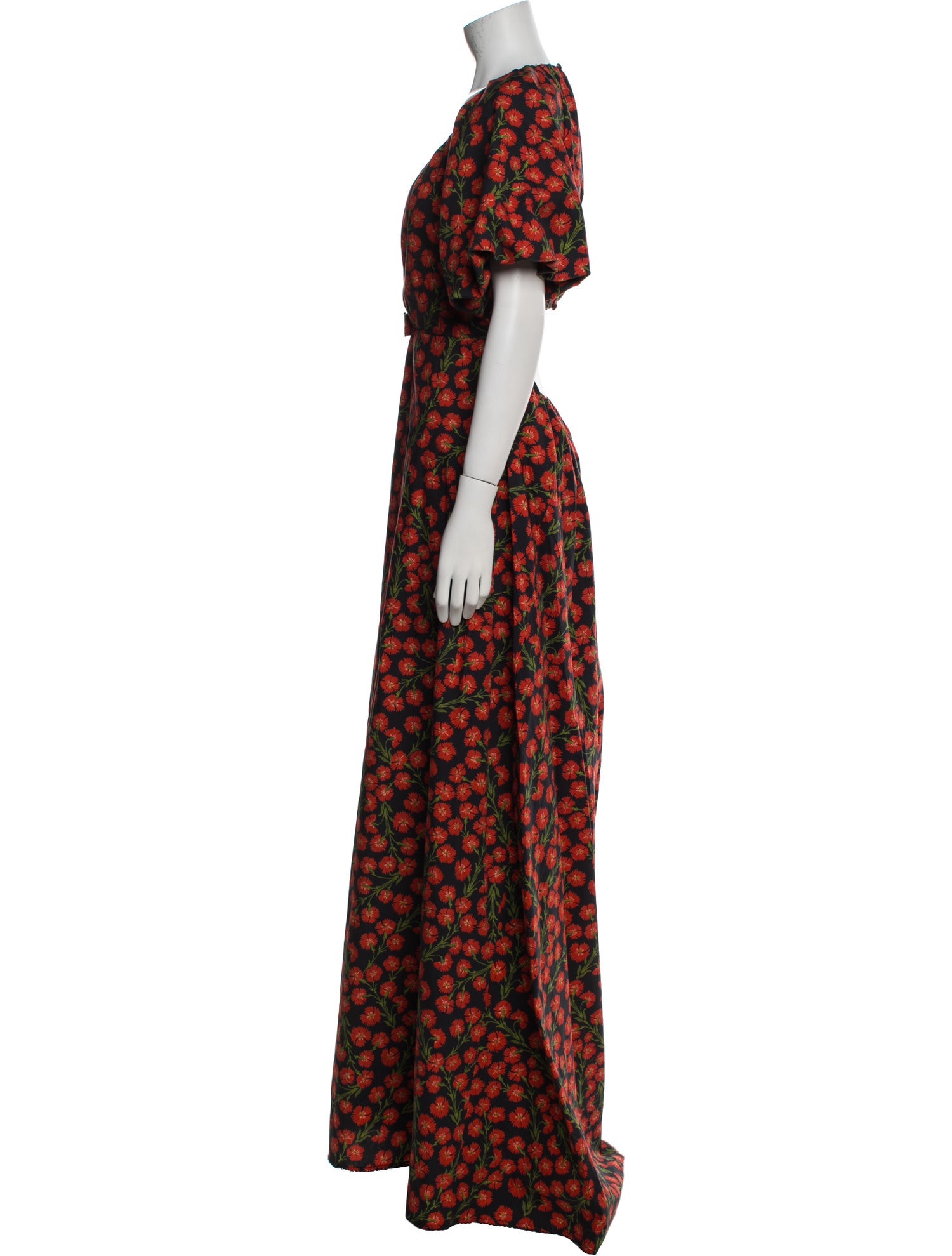 Agua Bendita Floral Print Long Dress