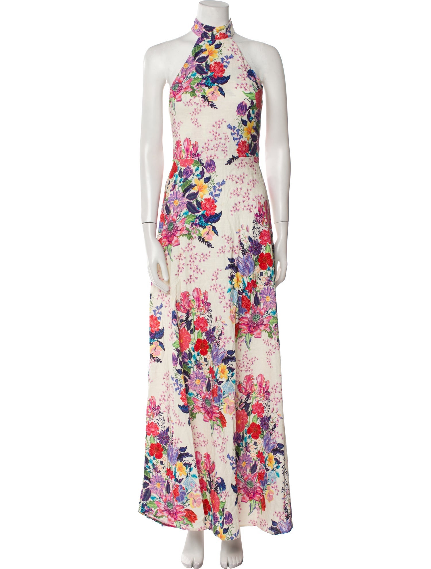Agua Bendita Floral Print Long Dress