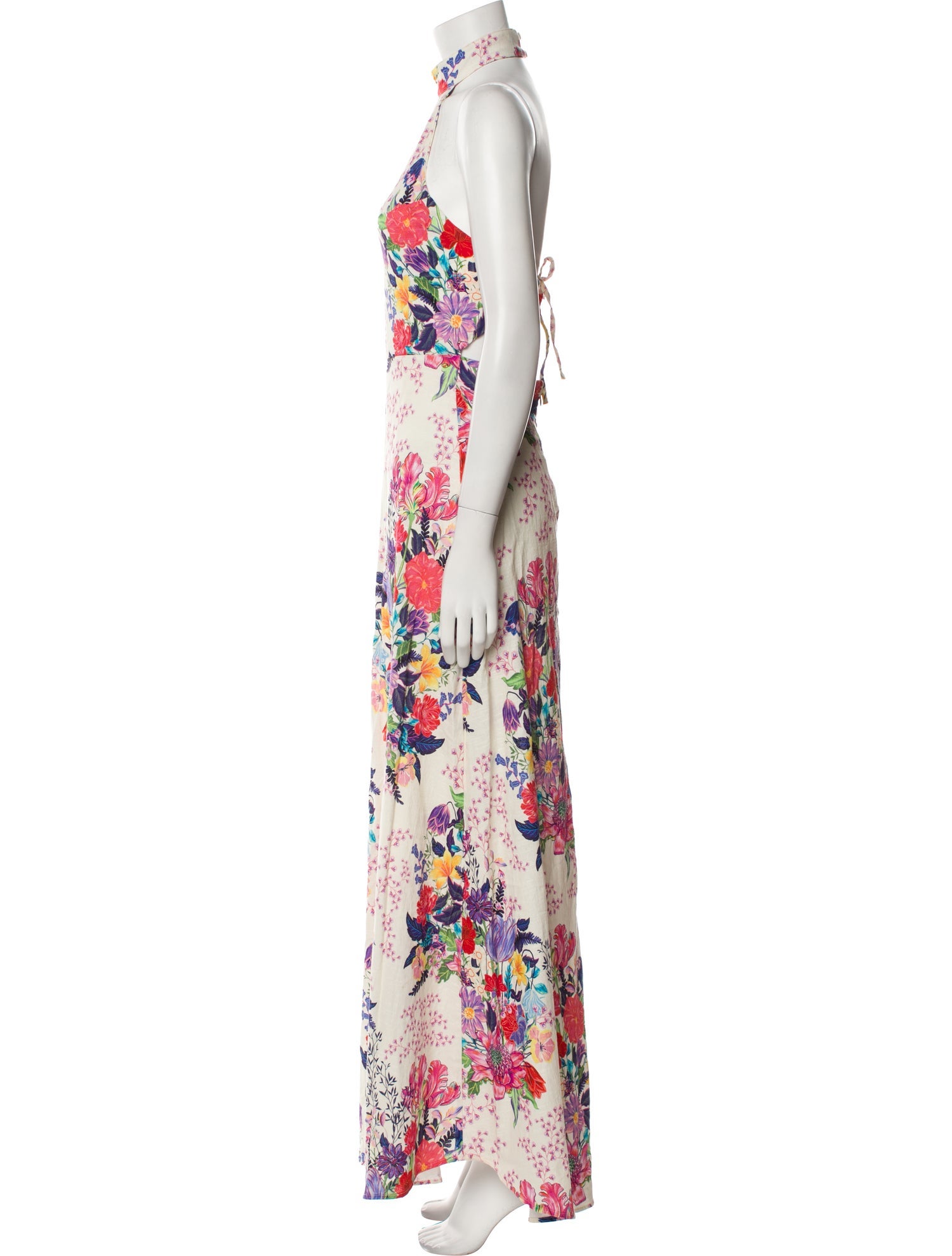 Agua Bendita Floral Print Long Dress