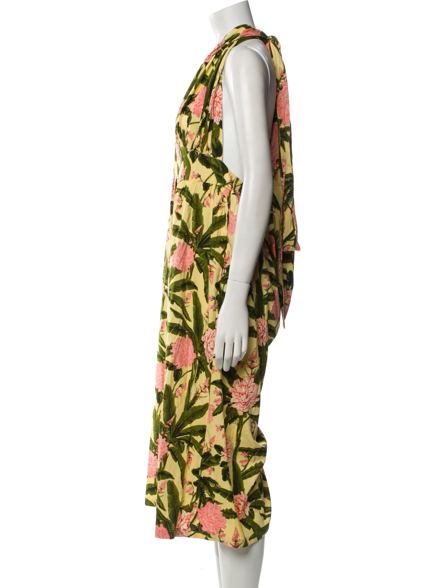 Agua Bendita Floral Print Halterneck Jumpsuit