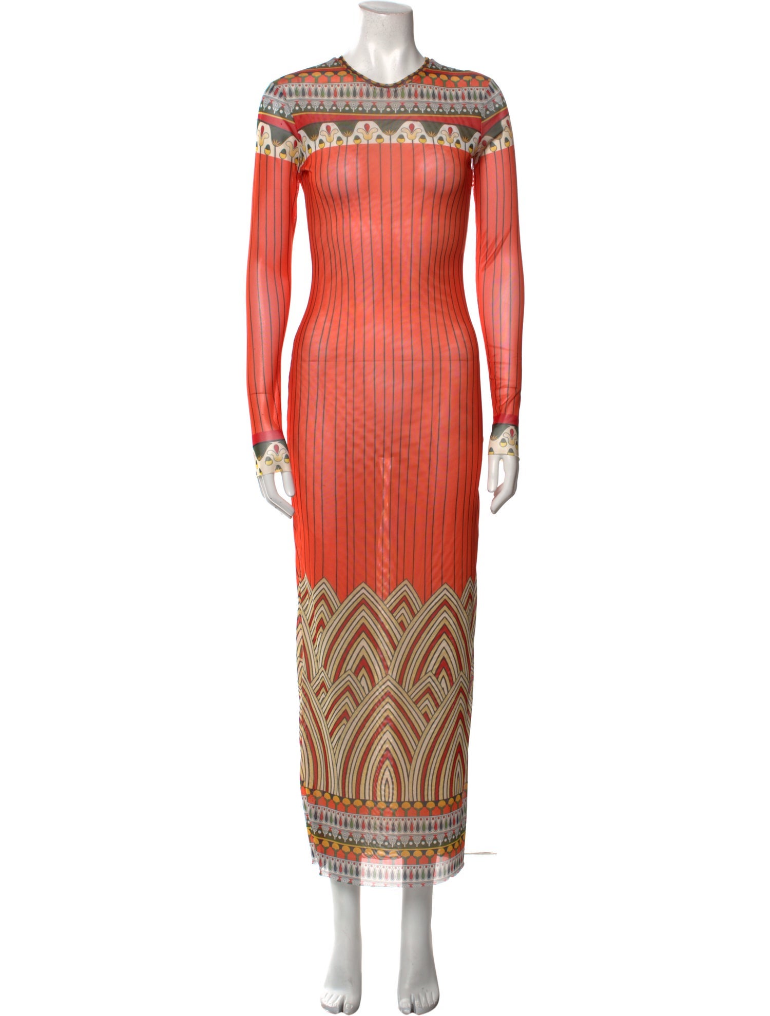 Agua Bendita Printed Long Dress