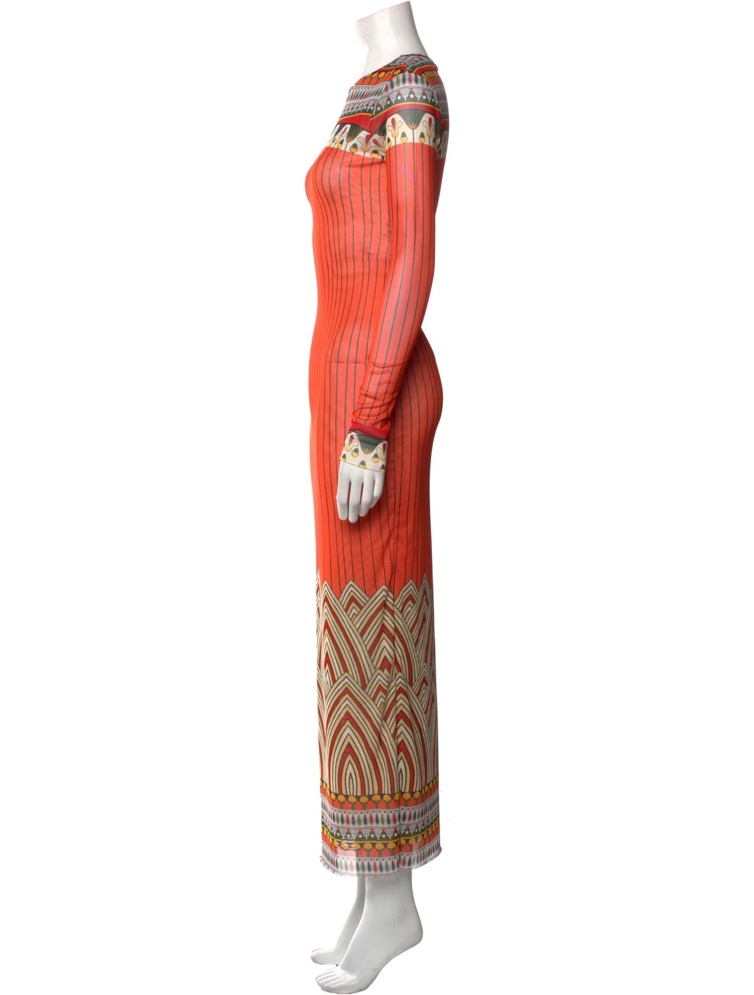 Agua Bendita Printed Long Dress