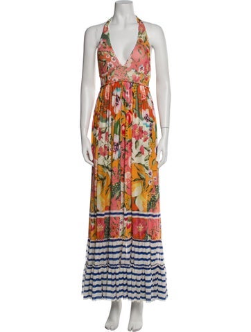 Agua Bendita Dresses Printed Long Dress S
