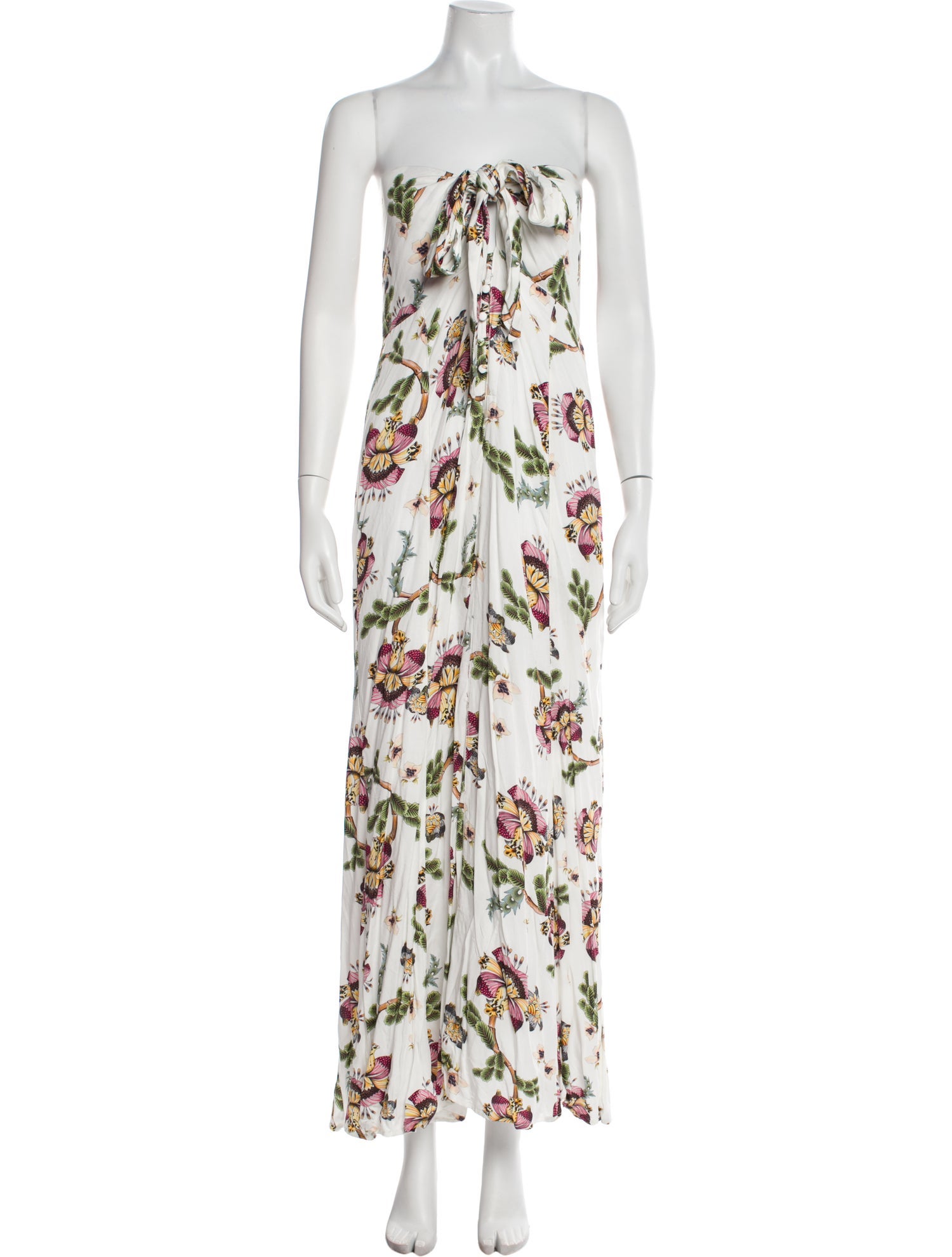 Agua Bendita Floral Print Long Dress