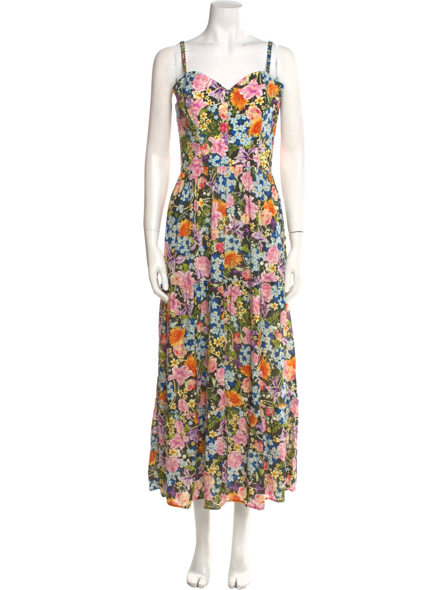 Agua Bendita Floral Print Long Dress