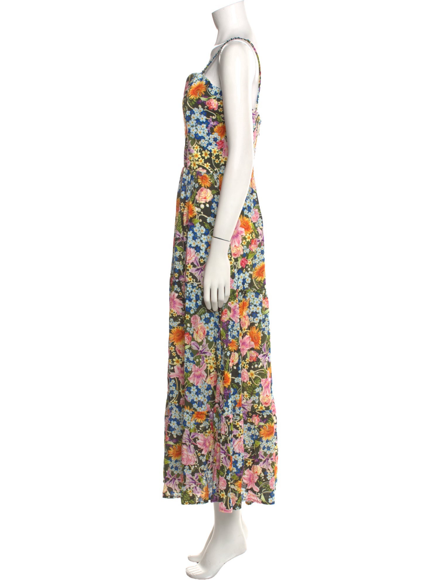Agua Bendita Floral Print Long Dress