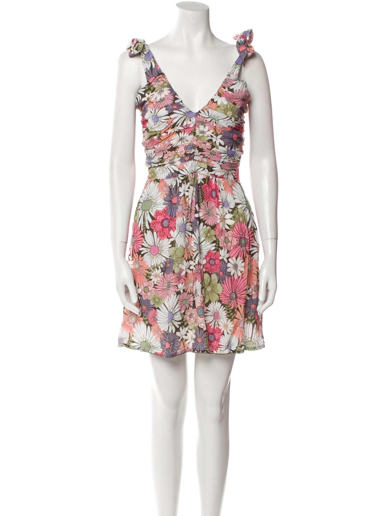Agua Bendita Floral Print Mini Dress