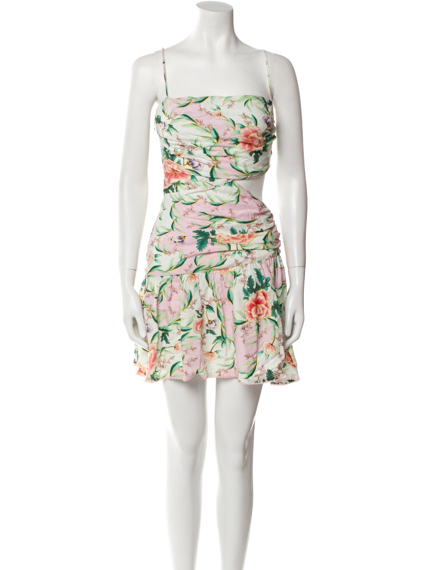 Agua Bendita Floral Print Mini Dress