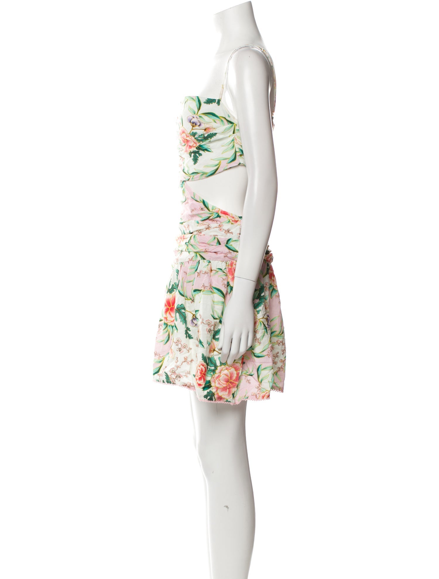 Agua Bendita Floral Print Mini Dress
