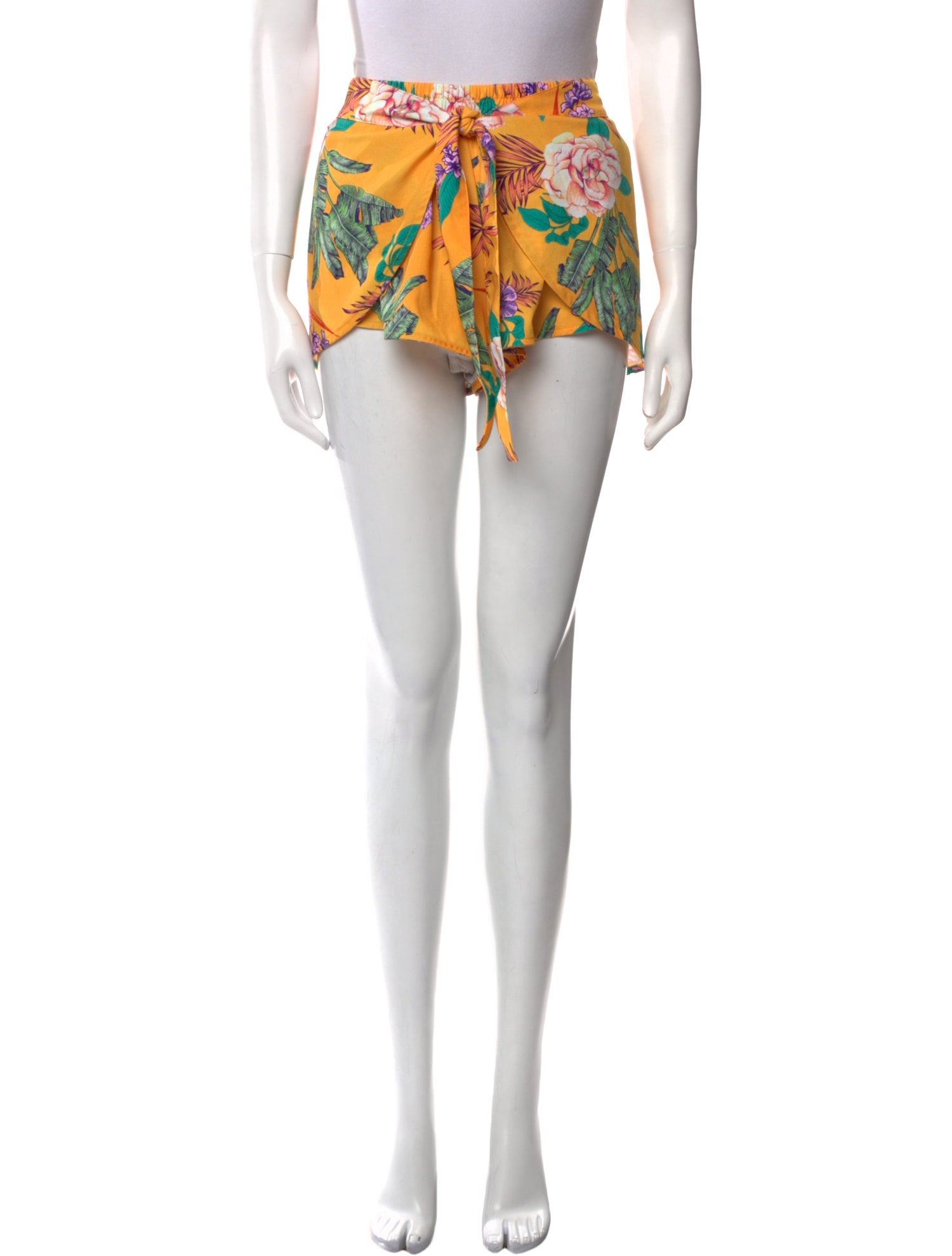 Agua Bendita Floral Print Mini Shorts w/ Tags