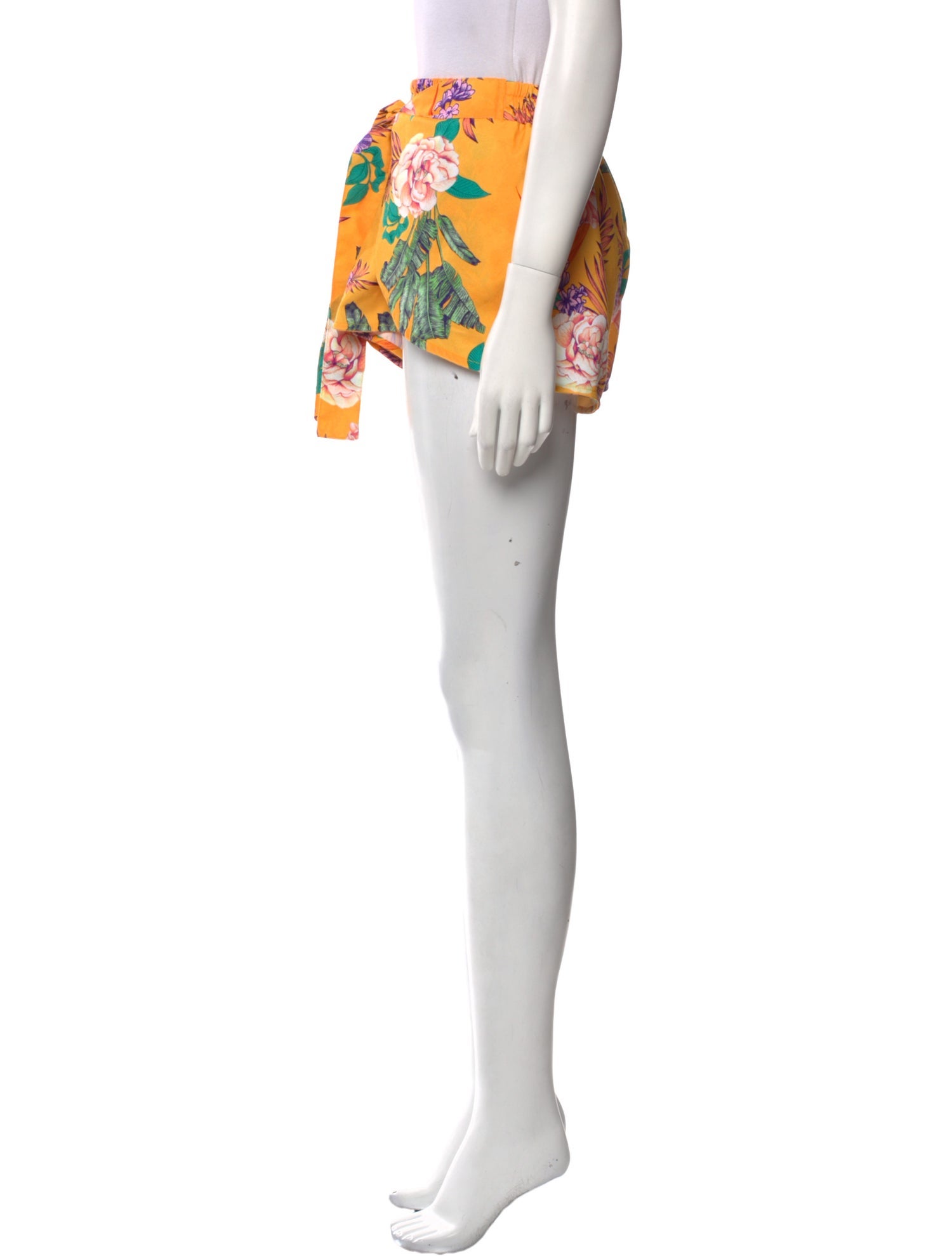 Agua Bendita Floral Print Mini Shorts w/ Tags