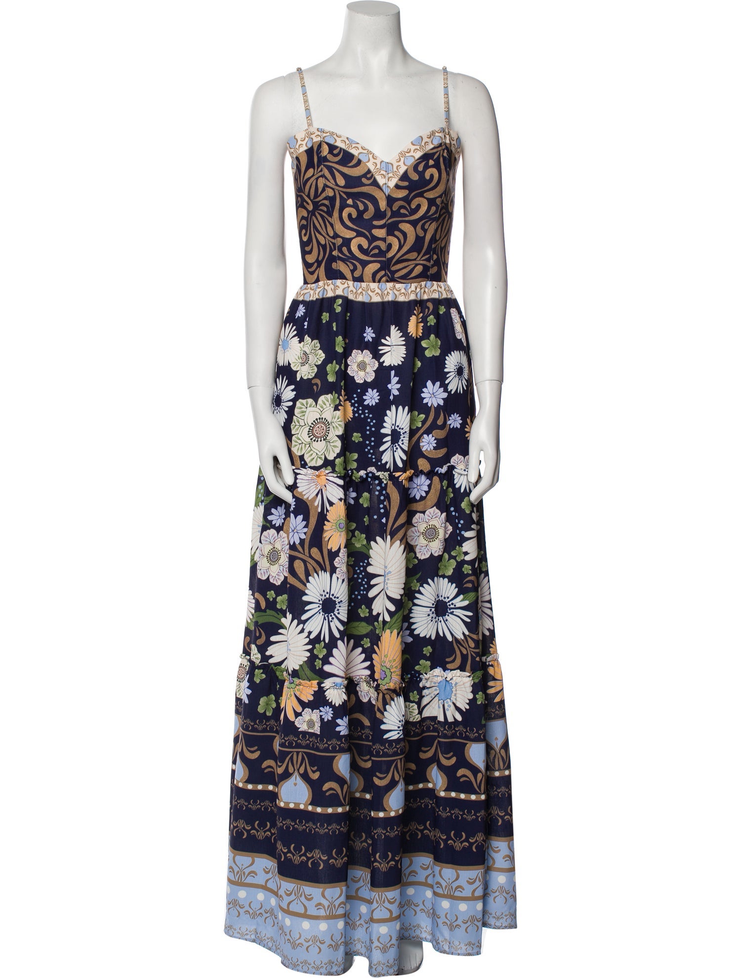 Agua Bendita Printed Long Dress