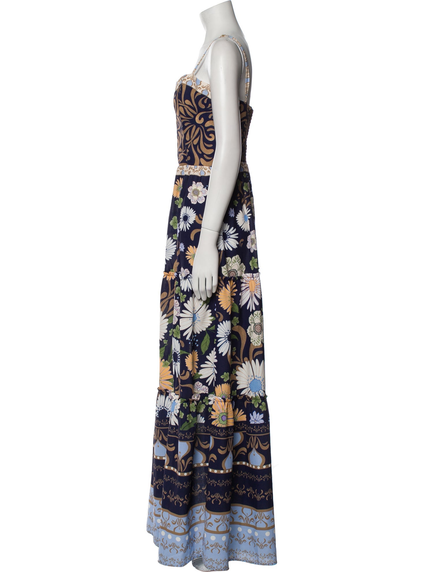 Agua Bendita Printed Long Dress
