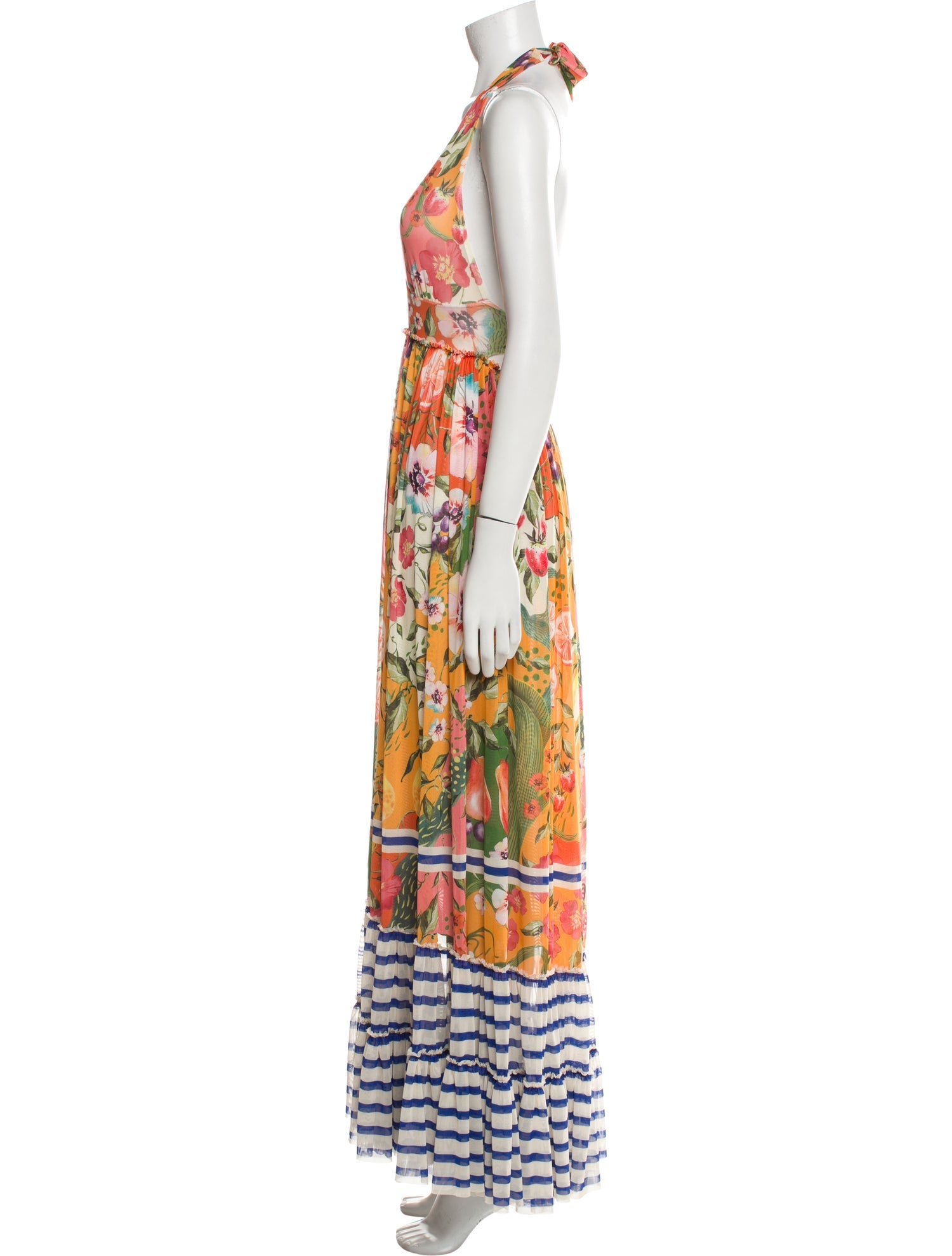 Agua Bendita Printed Long Dress