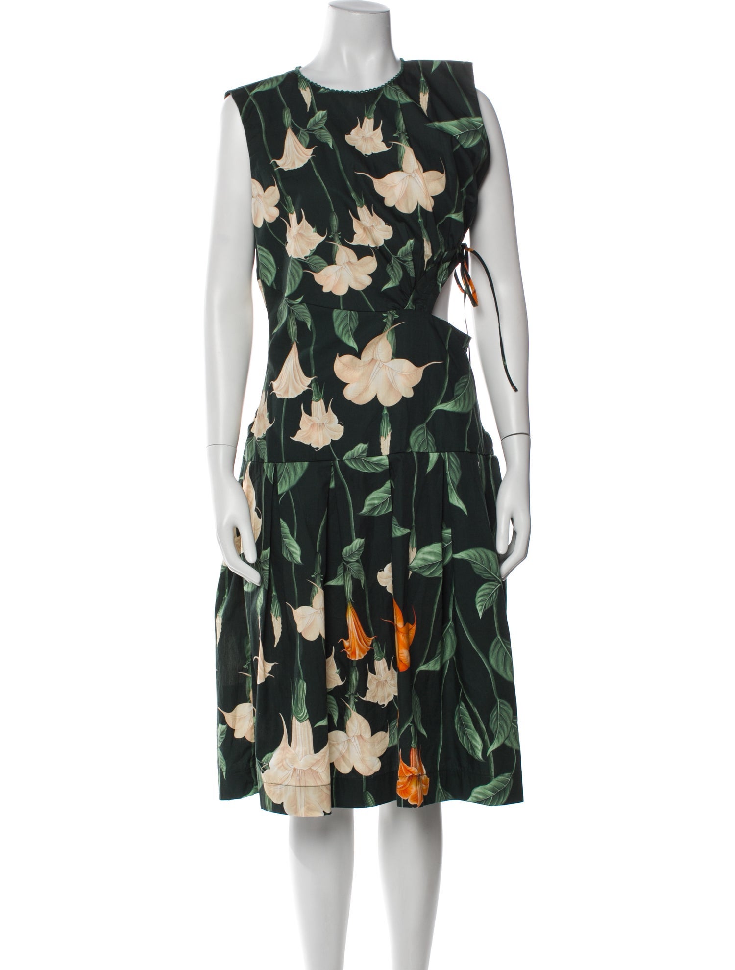 Agua Bendita Floral Print Midi Length Dress