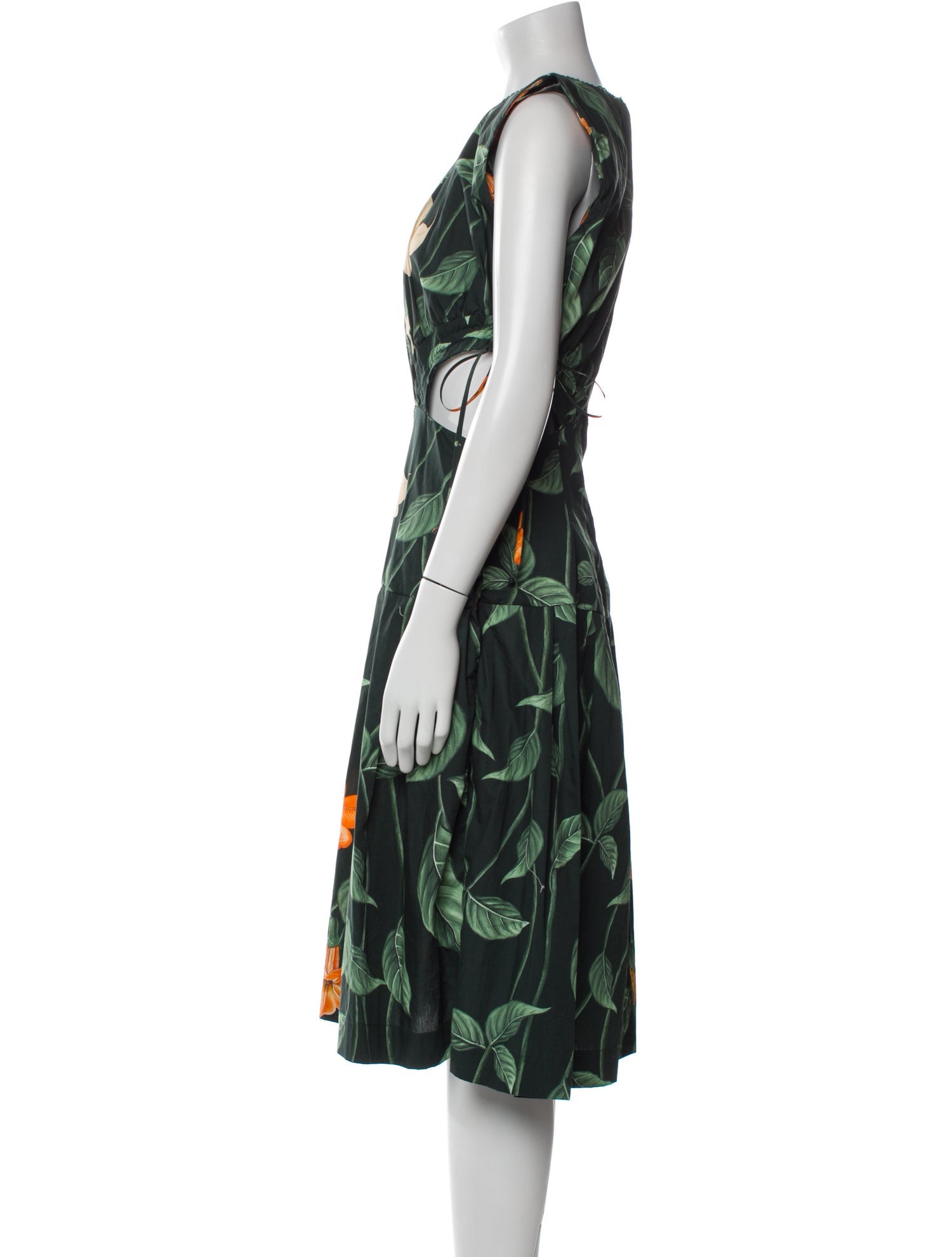 Agua Bendita Floral Print Midi Length Dress