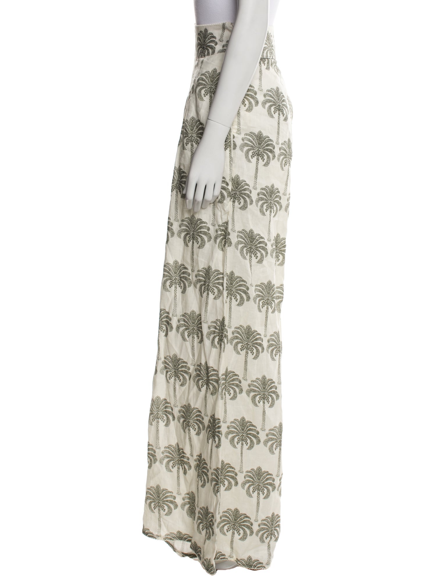 Agua Bendita Linen Wide Leg Pants