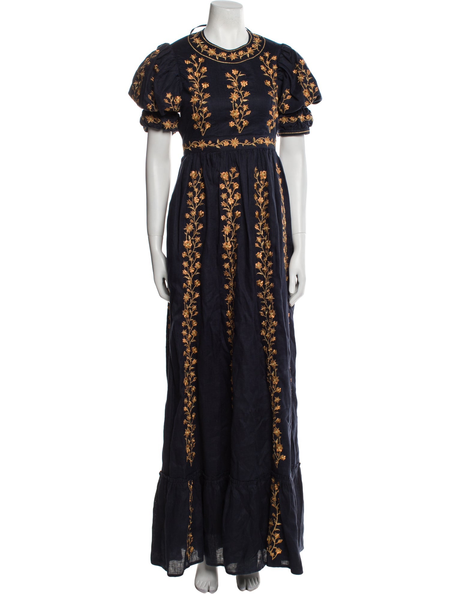 Agua Bendita Linen Long Dress