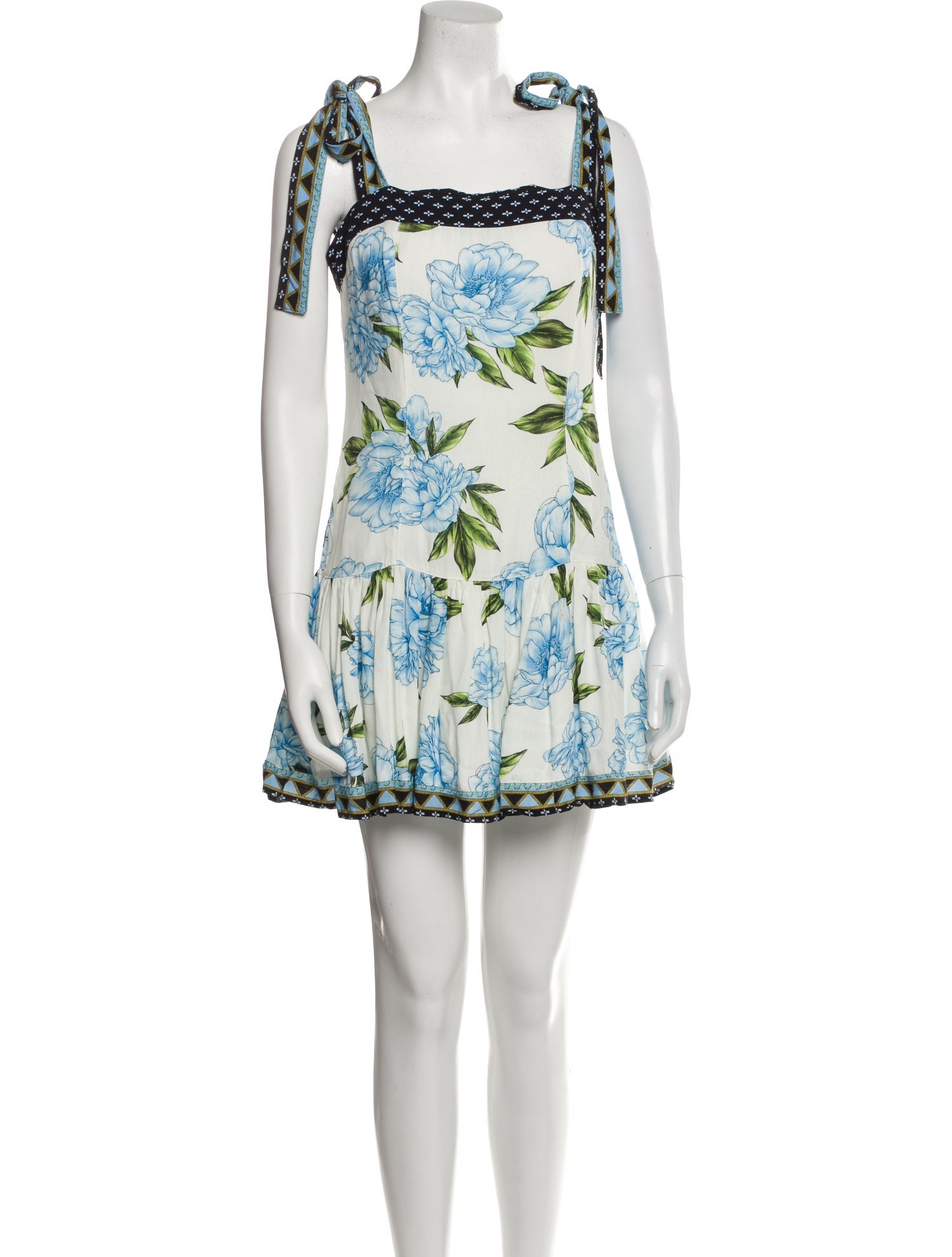 Agua Bendita Floral Print Mini Dress