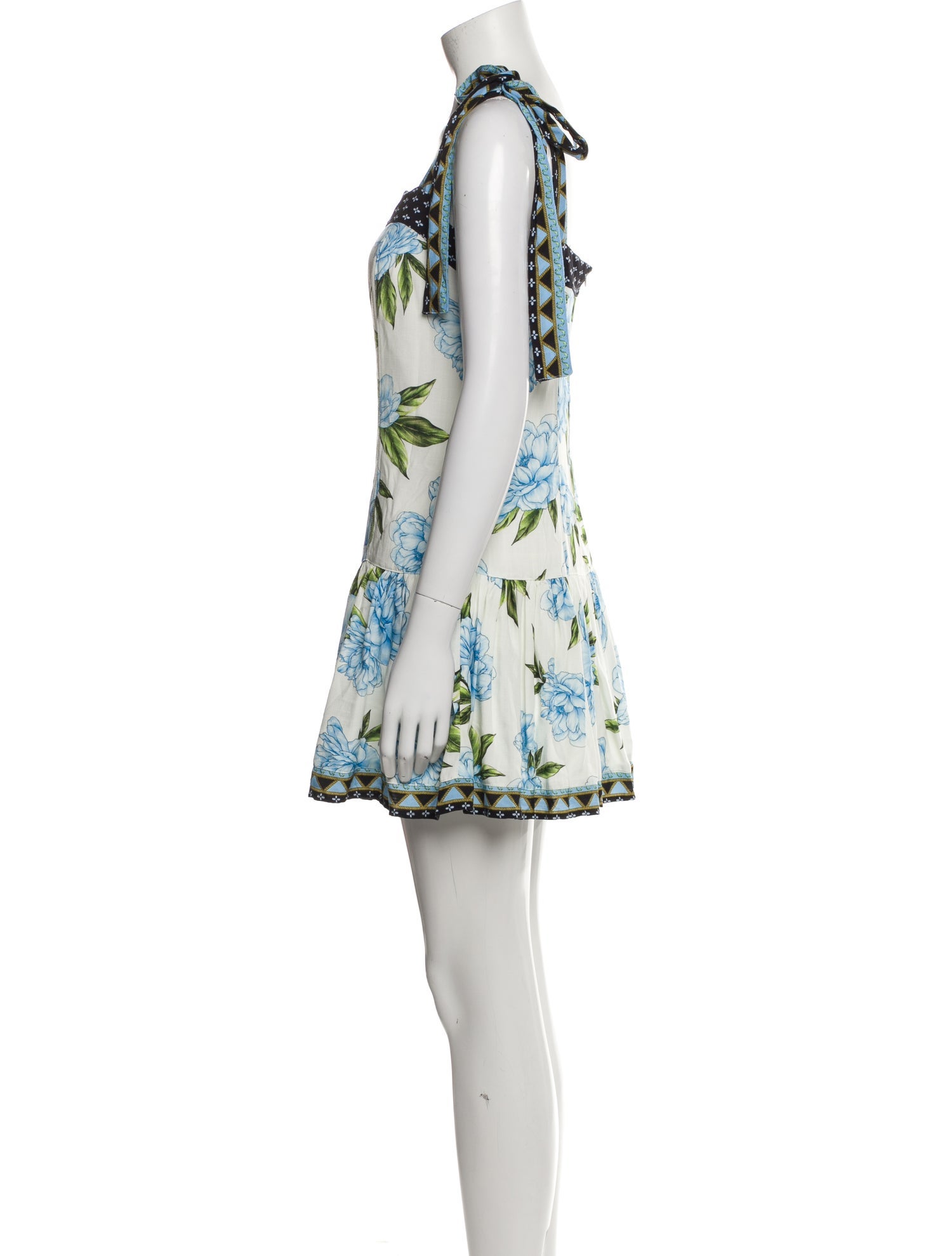 Agua Bendita Floral Print Mini Dress