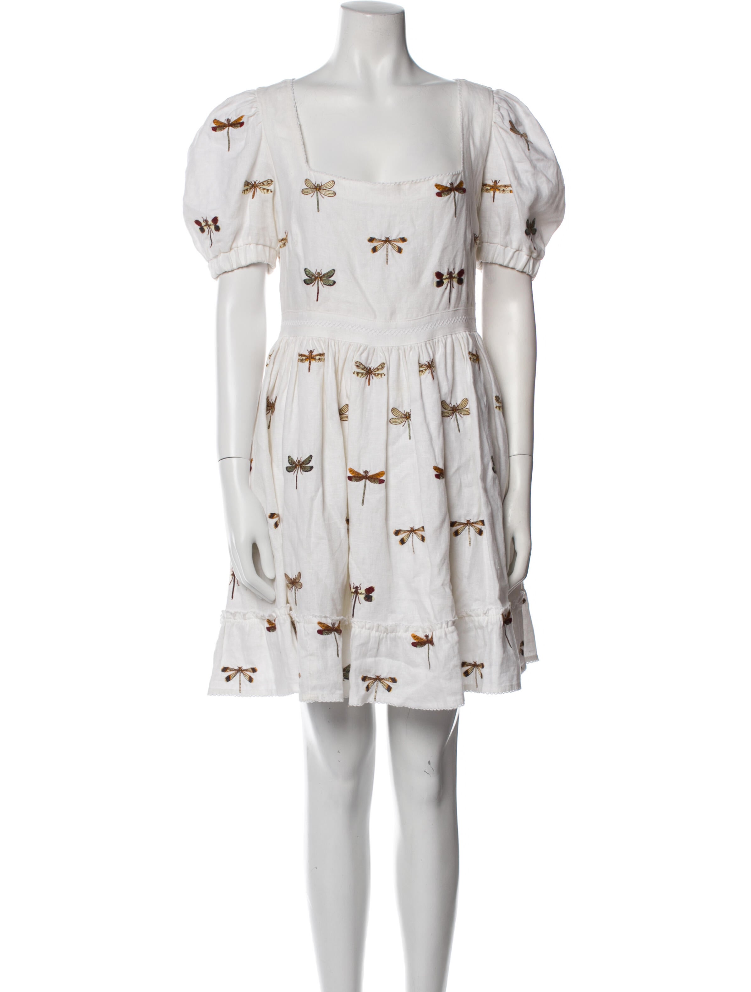 Agua Bendita Linen Mini Dress