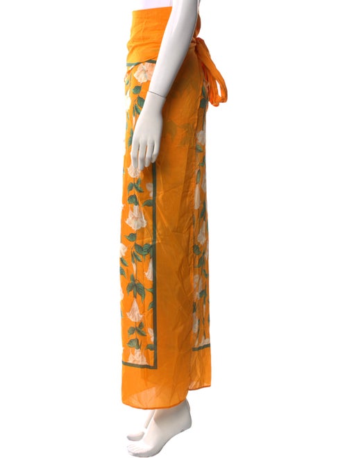 Agua Bendita Floral Print Long Skirt