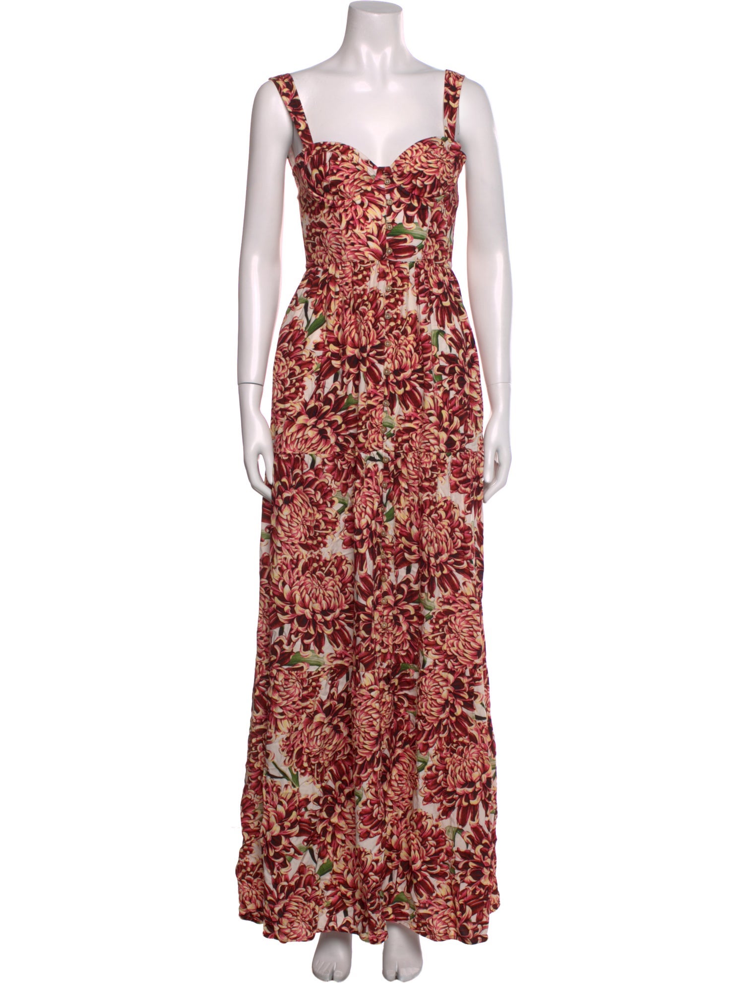 Agua Bendita Floral Print Long Dress w/ Tags