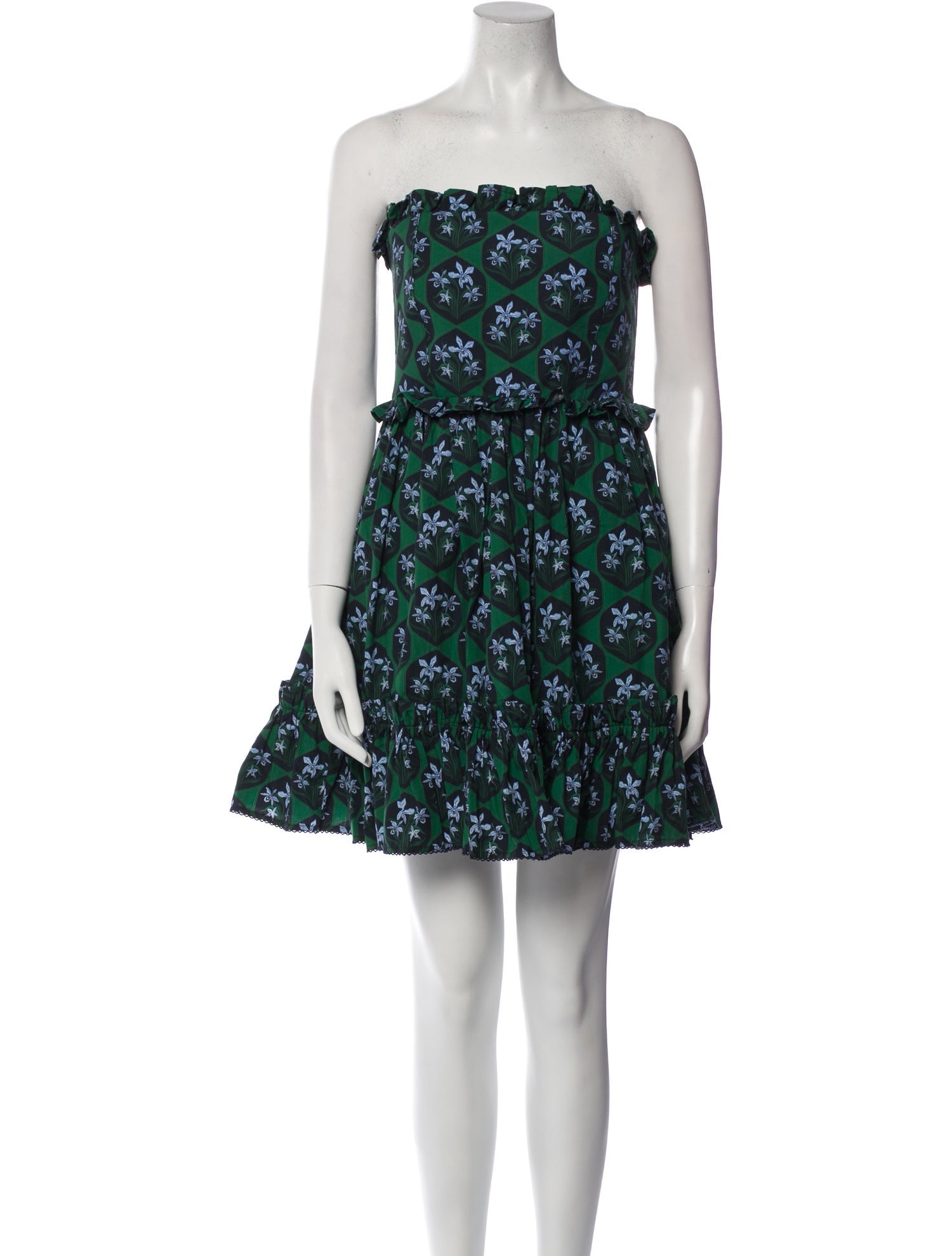 Agua Bendita Floral Print Mini Dress