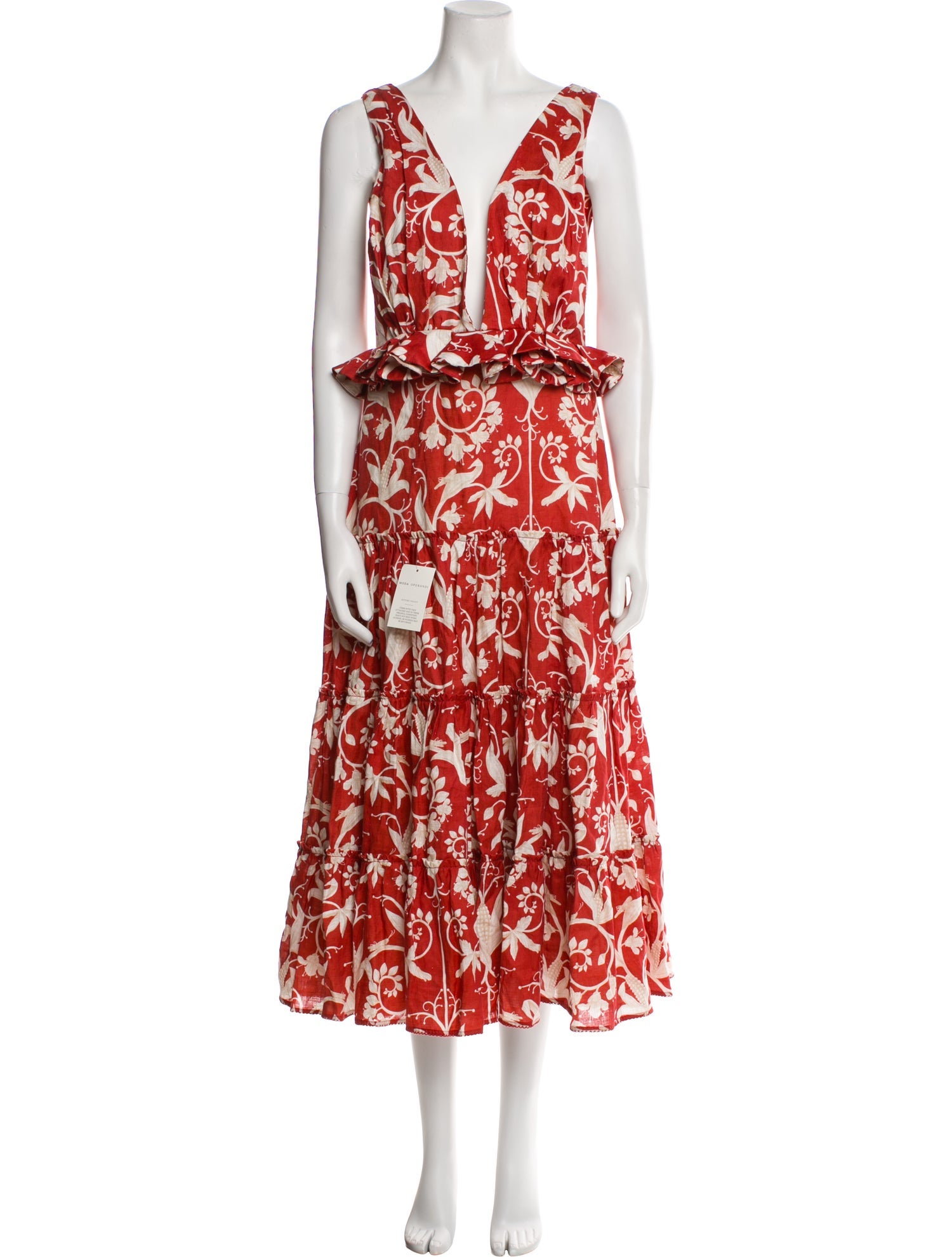 Agua Bendita Linen Midi Length Dress w/ Tags