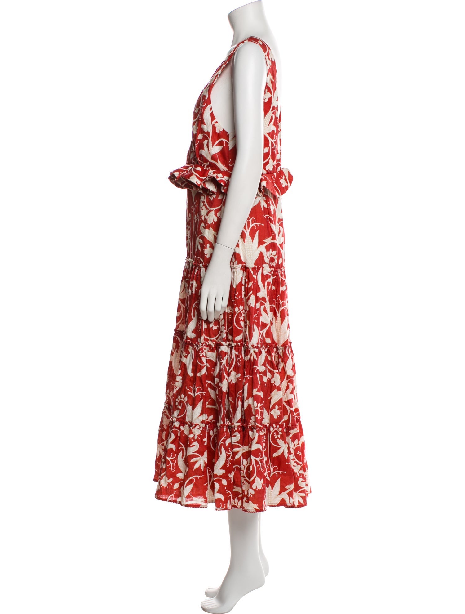 Agua Bendita Linen Midi Length Dress w/ Tags