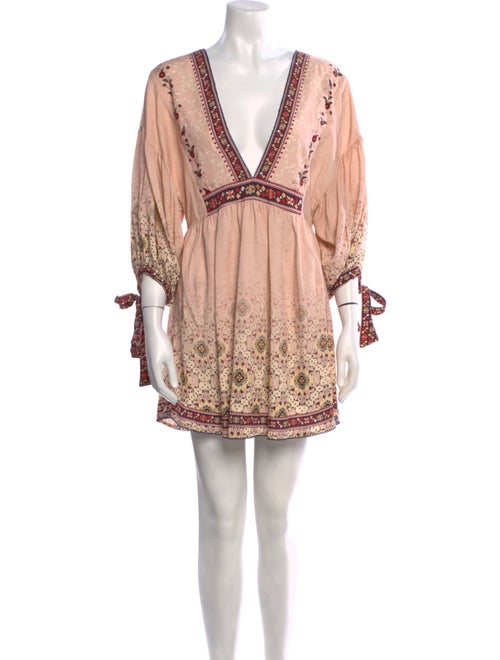 Agua Bendita Printed Mini Dress