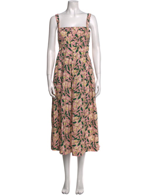 Agua Bendita Floral Print Midi Length Dress