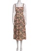 Agua Bendita Floral Print Midi Length Dress