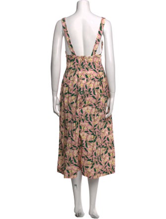 Agua Bendita Floral Print Midi Length Dress