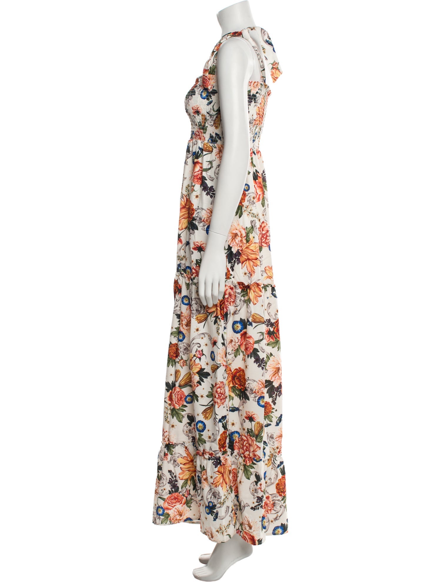 Agua Bendita Floral Print Long Dress