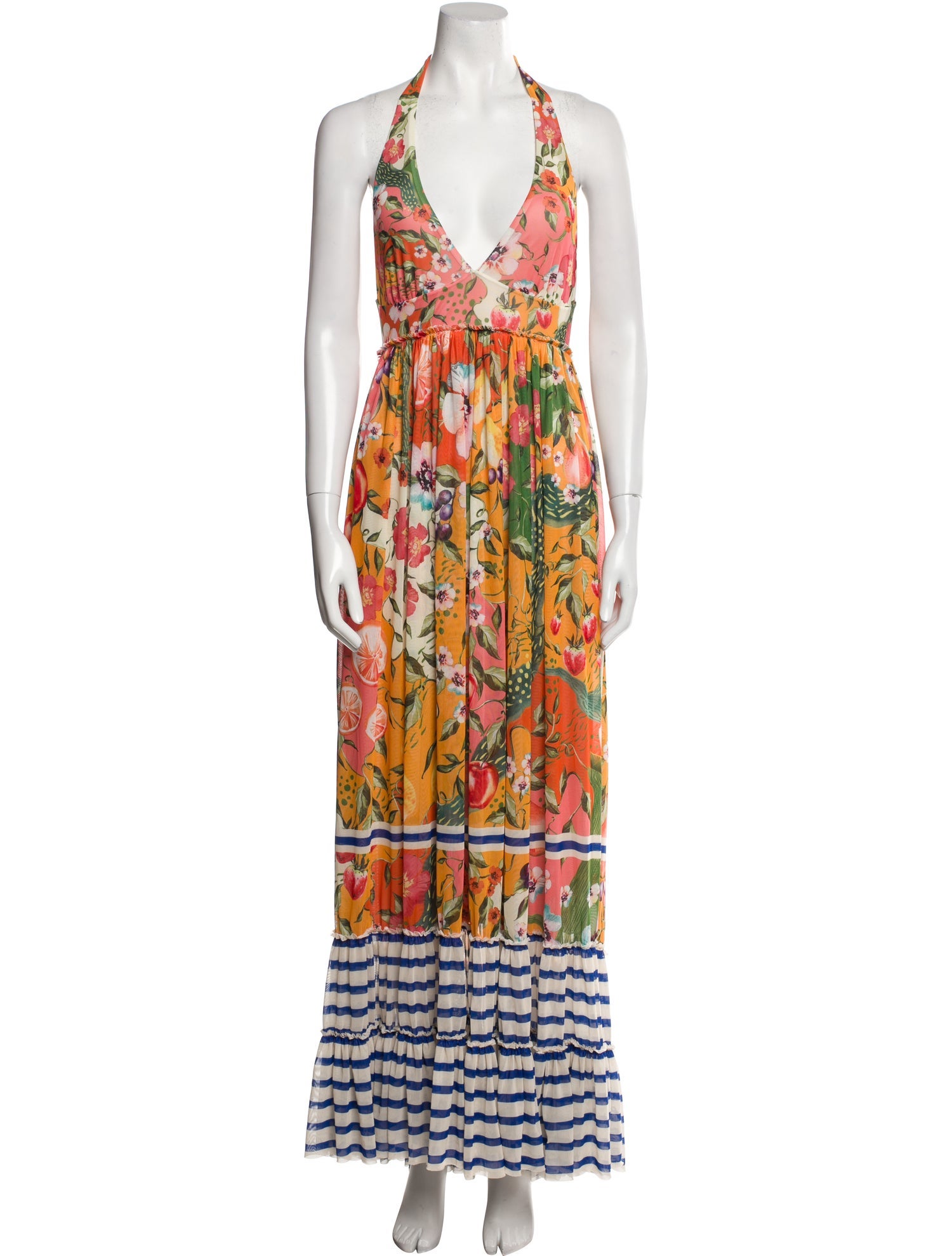Agua Bendita Printed Long Dress